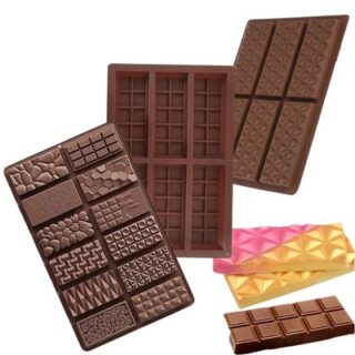 Moldes silicon para barras de chocolate